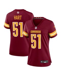 Bobby Hart 51 Washington Commanders Women’s Game Jersey – Burgundy