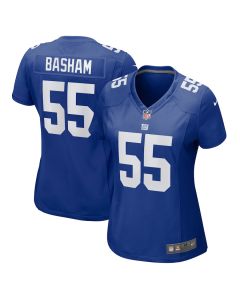 Boogie Basham 55 New York Giants Women’s Game Jersey – Royal