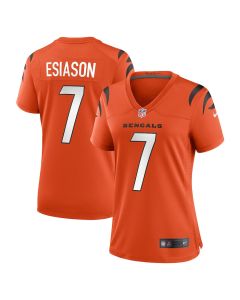 Boomer Esiason 7 Cincinnati Bengals Women Retired Game Jersey – Orange