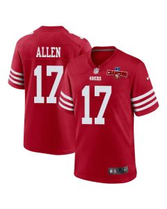 Brandon Allen 17 San Francisco 49ers NFC Champions Patch Game Men Jersey – Scarlet