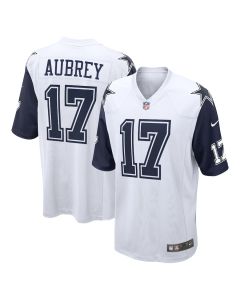 Brandon Aubrey 17 Dallas Cowboys Team Game Men Jersey – White