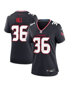 Brandon Hill 36 Houston Texans Women’s Team Game Jersey – Navy