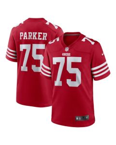 Brandon Parker 75 San Francisco 49ers Team Game Men Jersey – Scarlet
