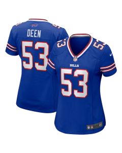 Branson Deen 53 Buffalo Bills Women’s Game Jersey – Royal