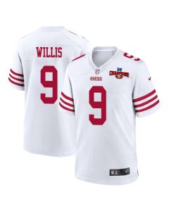 Brayden Willis 9 San Francisco 49ers NFC Champions Patch Game Men Jersey – White
