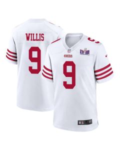 Brayden Willis 9 San Francisco 49ers Super Bowl LVIII Patch Game Men Jersey – White