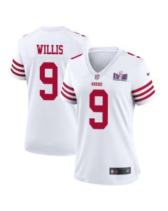 Brayden Willis 9 San Francisco 49ers Super Bowl LVIII Patch Game Women Jersey – White