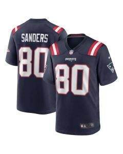 Braylon Sanders 80 New England Patriots Game Men Jersey – Navy