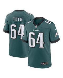 Brett Toth 64 Philadelphia Eagles Game Men Jersey – Midnight Green