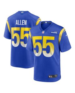 Brian Allen 55 Los Angeles Rams Men Game Jersey – Royal