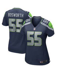 Brian Bosworth 55 Seattle Seahawks Women Game Retired Jersey – College Navy
