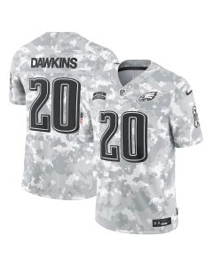 Brian Dawkins 20 Philadelphia Eagles 2024 Salute to Service Retired Player Limited Men Jersey – Arctic Camo