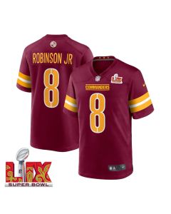 Brian Robinson #8 Washington Commanders Super Bowl LIX Jersey – Men’s – Burgundy