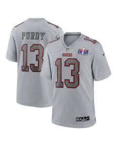 Brock Purdy 13 San Francisco 49ers Super Bowl LVIII Atmosphere Fashion Game Men Jersey – Gray