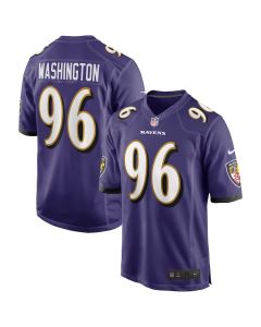 Broderick Washington 96 Baltimore Ravens Men Game Jersey – Purple