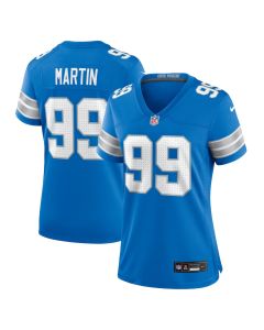 Brodric Martin 99 Detroit Lions Women’s Team Game Jersey – Blue