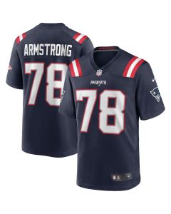 Bruce Armstrong 78 New England Patriots Men Game Retired Jersey – Navy
