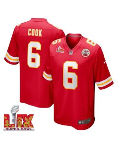 Bryan Cook #6 Kansas City Chiefs Super Bowl LIX Jersey – Men’s – Red