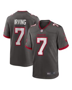 Bucky Irving 7 Tampa Bay Buccaneers Alternate Game Men Jersey – Pewter