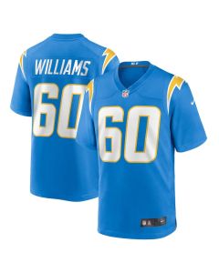Bucky Williams 60 Los Angeles Chargers Team Game Men Jersey – Powder Blue