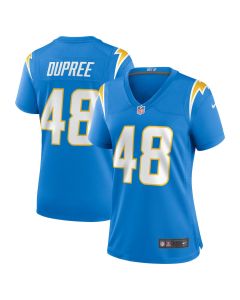 Bud Dupree 48 Los Angeles Chargers Women’s Game Jersey – Powder Blue