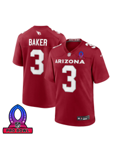 Budda Baker 3 Arizona Cardinals 2025 Pro Bowl Patch Game Men Jersey – Cardinal