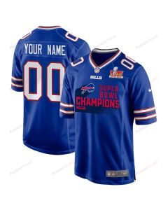 Buffalo Bills Super Bowl LIX Champions V4 Game Men Custom Jersey – Royal