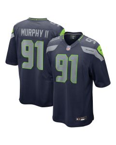 Byron Murphy II 91 Seattle Seahawks Game Men Jersey – College Navy