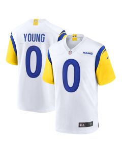 Byron Young 0 Los Angeles Rams Team Game Men Jersey – White