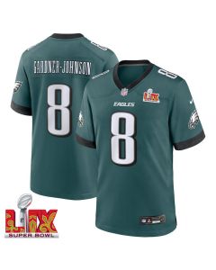 C.J. Gardner-Johnson #8 Philadelphia Eagles Super Bowl LIX Jersey – Men’s – Midnight Green