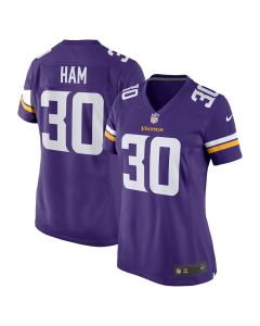 C.J. Ham 30 Minnesota Vikings Women Game Jersey – Purple