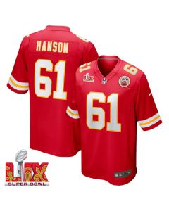 C.J. Hanson #61 Kansas City Chiefs Super Bowl LIX Jersey – Men’s – Red