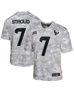 C.J. Stroud 7 Houston Texans 2024 Salute to Service Game YOUTH Jersey – Arctic Camo
