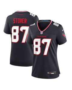 Cade Stover 87 Houston Texans Women Team Game Jersey – Navy