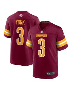 Cade York 3 Washington Commanders Game Men Jersey – Burgundy