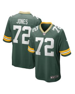 Caleb Jones 72 Green Bay Packers Men Game Jersey – Green