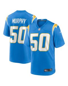 Caleb Murphy 50 Los Angeles Chargers Team Game Men Jersey – Powder Blue