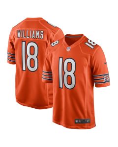 Caleb Williams 18 Chicago Bears Alternate 2024 NFL Draft First Round Pick Player Game Jersey – Orange