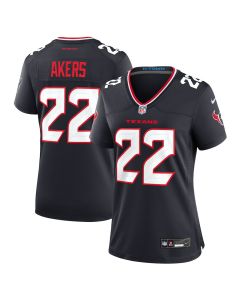 Cam Akers 22 Houston Texans Women’s Team Game Jersey – Navy