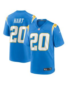 Cam Hart 20 Los Angeles Chargers Team Game Men Jersey – Powder Blue