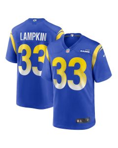 Cam Lampkin 33 Los Angeles Rams Game Men Jersey – Royal