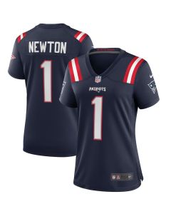 Cam Newton 1 New England Patriots Women Game Jersey – Navy