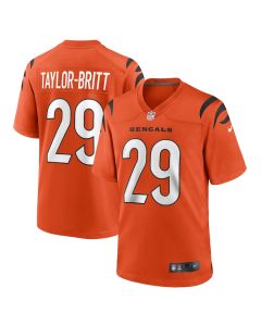 Cam Taylor-Britt 29 Cincinnati Bengals Alternate Game Men Jersey – Orange
