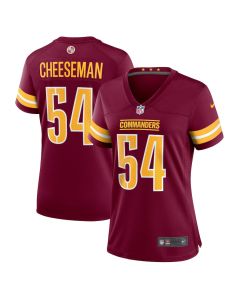 Camaron Cheeseman 54 Washington Commanders Women Game Jersey – Burgundy
