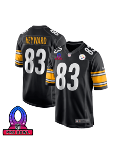Cameron Heyward 83 Pittsburgh Steelers 2025 Pro Bowl Patch Game Men Jersey – Black