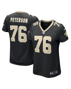Camron Peterson 76 New Orleans Saints Women’s Game Jersey – Black