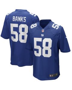 Carl Banks 58 New York Giants Men Game Retired Jersey – Royal