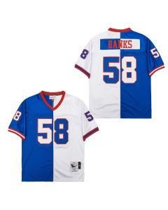 Carl Banks 58 New York Giants Two-Toned Throwback Men Jersey – Blue/White