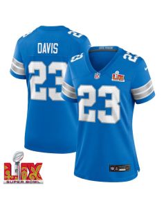 Carlton Davis #23 Detroit Lions Super Bowl LIX Women’s Jersey – Blue