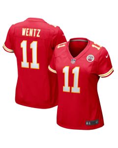 Carson Wentz 11 Kansas City Chiefs Women’s Game Jersey – Red
